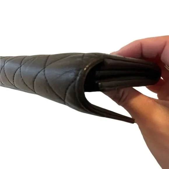 Chanel Black Quilted Leather Wallet